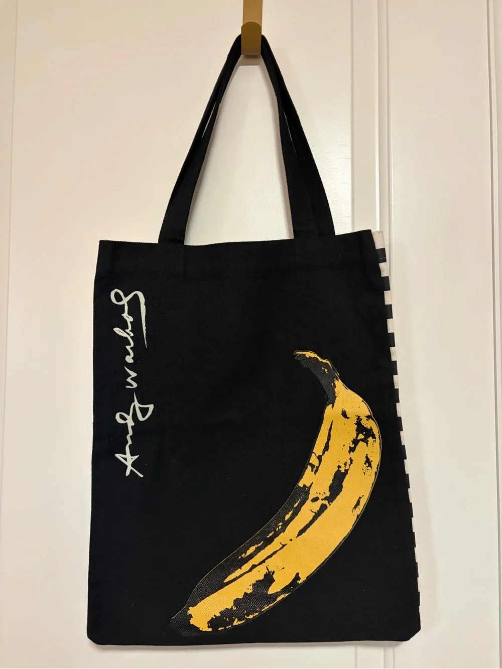🎨🫟🍌Andy Warhol Banana & Stripes Tote Bag - Purchased @ NY Met Museum 🍌🎨🧑🏽‍🎨